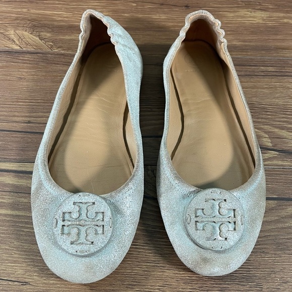 Tory Burch Mini Travel Ballet Flats Women’s Size 9.5 Shoes - Picture 1 of 8
